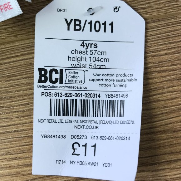 Next Kids Denim Jeans Age 4 Regular Trousers - Picture 8 of 9